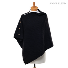 Load image into Gallery viewer, THSP1032: Black: Angie Poncho
