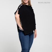 Load image into Gallery viewer, THSP1032: Black: Angie Poncho
