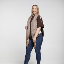 Load image into Gallery viewer, THSP1033: Brown: Angie Poncho
