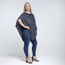 Load image into Gallery viewer, THSP1038: Navy: Pearl Poncho
