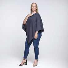 Load image into Gallery viewer, THSP1038: Navy: Pearl Poncho
