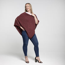 Load image into Gallery viewer, THSP1046: Burgundy: Pearl Poncho
