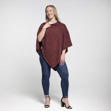 Load image into Gallery viewer, THSP1046: Burgundy: Pearl Poncho
