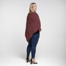 Load image into Gallery viewer, THSP1046: Burgundy: Pearl Poncho
