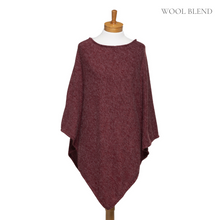 Load image into Gallery viewer, THSP1046: Burgundy: Pearl Poncho
