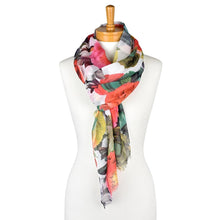 Load image into Gallery viewer, THSS1932: Red: Paneer Rose Scarf
