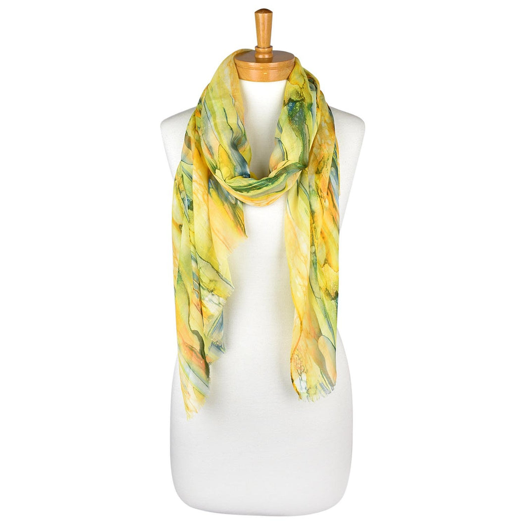 THSS1935: Lemon: Royal TieDye Scarf