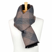 Load image into Gallery viewer, THSS2046: Mocha: Diamond Check Scarf
