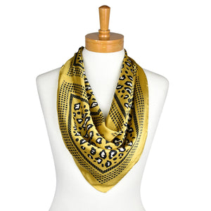 THSS2130: Mustard: Animal Print Scarf