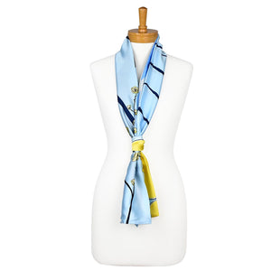 THSS2138: Sky Blue: Cherry Bloom Scarf