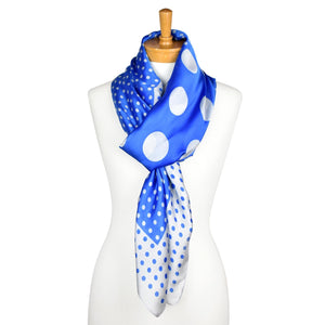 THSS2147: French Blue: Multi Polka Scarf