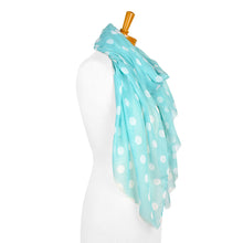 Load image into Gallery viewer, THSS2306: Light Green: M Polka Dot Scarf
