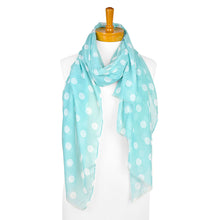 Load image into Gallery viewer, THSS2306: Light Green: M Polka Dot Scarf
