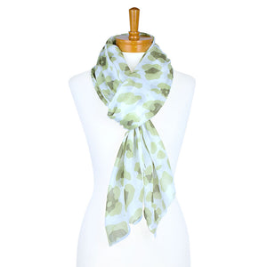 THSS2307: Olive: Animal Print Scarf