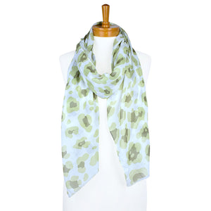 THSS2307: Olive: Animal Print Scarf