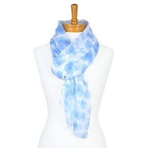 THSS2308: Baby Blue: Animal Print Scarf