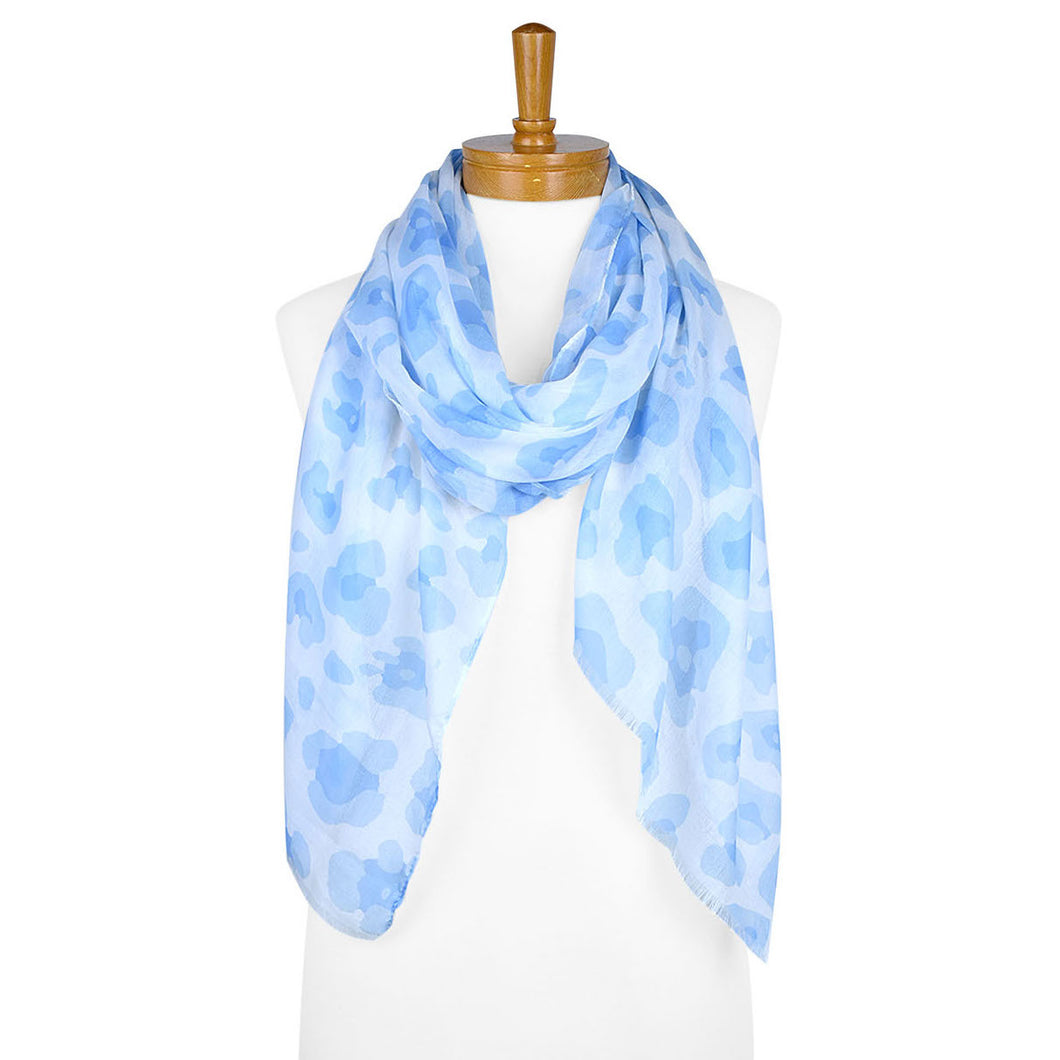 THSS2308: Baby Blue: Animal Print Scarf