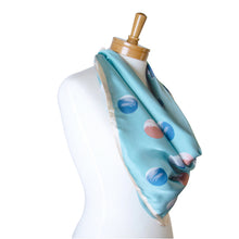 Load image into Gallery viewer, THSS2331: Aqua: Dotted Square Scarf
