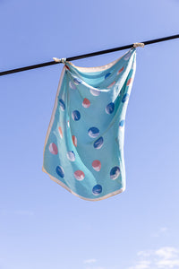 THSS2331: Aqua: Dotted Square Scarf