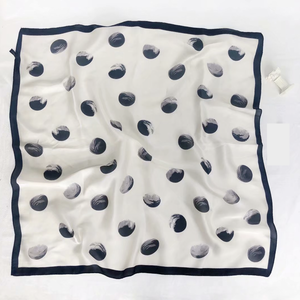 THSS2332: White: Dotted Square Scarf