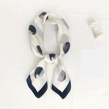 Load image into Gallery viewer, THSS2332: White: Dotted Square Scarf
