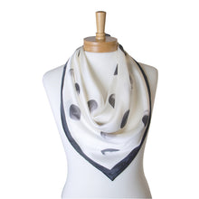 Load image into Gallery viewer, THSS2332: White: Dotted Square Scarf
