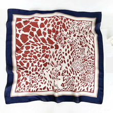 Load image into Gallery viewer, THSS2335: Red: Leopard Square Scarf
