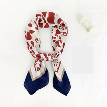 Load image into Gallery viewer, THSS2335: Red: Leopard Square Scarf
