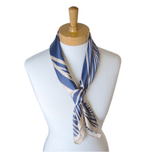 Load image into Gallery viewer, THSS2337: Navy: Palm Square Scarf
