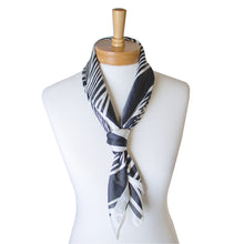 Load image into Gallery viewer, THSS2338: Black: Palm Square Scarf
