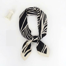 Load image into Gallery viewer, THSS2338: Black: Palm Square Scarf
