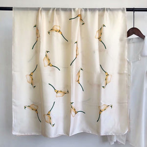 THSS2343: Chiffon Yellow: Calla Lily Scarf