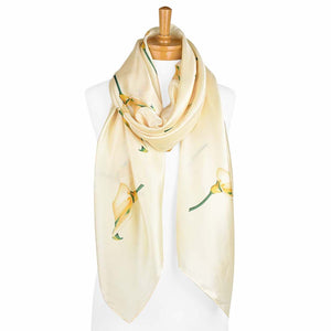 THSS2343: Chiffon Yellow: Calla Lily Scarf