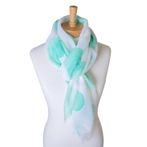 THSS2344: Green: Love Hearts Scarf