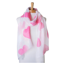 Load image into Gallery viewer, THSS2346: Pink: Love Hearts Scarf
