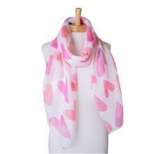 Load image into Gallery viewer, THSS2350: Pink: Hearts Scarf
