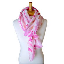 Load image into Gallery viewer, THSS2354: Pink: Abstract Leaves Scarf
