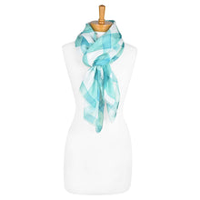 Load image into Gallery viewer, THSS2358: Green: Gingham Patterned Scarf
