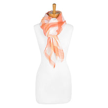 Load image into Gallery viewer, THSS2359: Orange: Gingham Patterned Scarf
