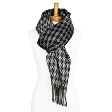 Load image into Gallery viewer, THSS2389: Black: Houndstooth Scarf
