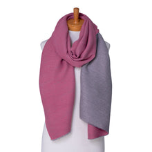 Load image into Gallery viewer, THSS2405: Pink: Reversible Plain Crimped Scarf
