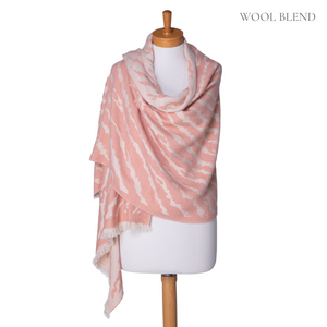 THSS2419: Pink: Zebra Print Scarf