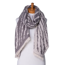 Load image into Gallery viewer, THSS2420: Grey: Zebra Print Scarf
