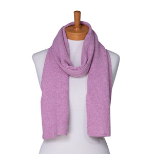 THSS2432: Light Magenta: Twisted Rib Stitch Scarf