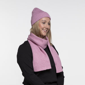 THSS2432: Light Magenta: Twisted Rib Stitch Scarf