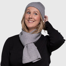 Load image into Gallery viewer, THSS2433HX: Grey: Twisted Rib Stitch Beanie
