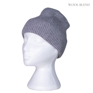 THSS2433HX: Grey: Twisted Rib Stitch Beanie