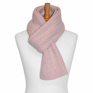 THSS2435: Pink: Cable Rib Scarf