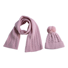 Load image into Gallery viewer, THSS2435: Pink: Cable Rib Scarf
