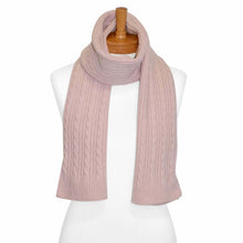 Load image into Gallery viewer, THSS2435: Pink: Cable Rib Scarf
